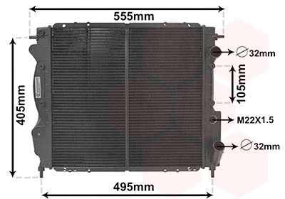 VAN WEZEL Radiaator,mootorijahutus 43002130